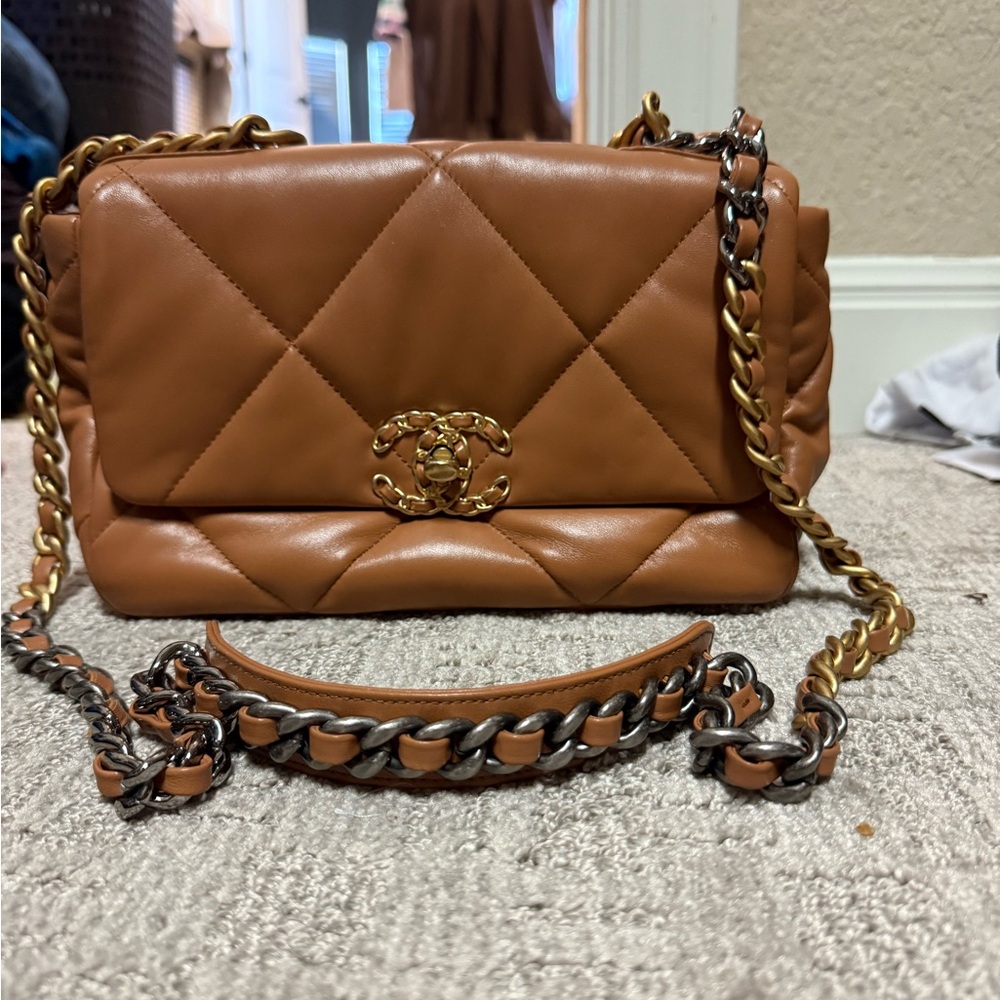 Chanel 19 caramel lambskin Quilted Chain Bag